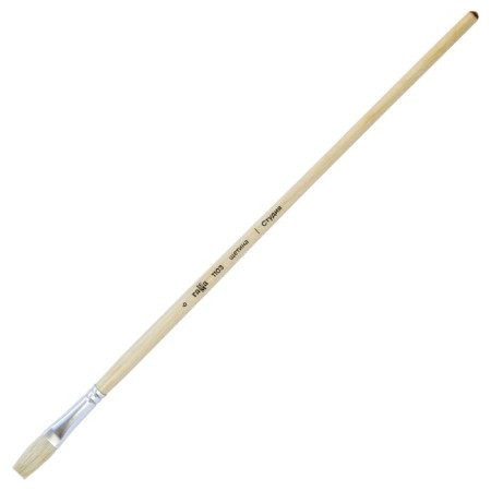 Brush Artistic stubble gamma "Studio", flat, elongated pile No. 6, long handle