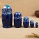 Matryoshka is large "blue -eyed", blue, 5 puppet