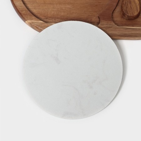 Set for supplying cheese "Marble", 2 knives, board, 24.5 × 16 × 1.5 cm, acacia-4