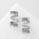 Earrings Metal "Bohemia" spiral, color silver