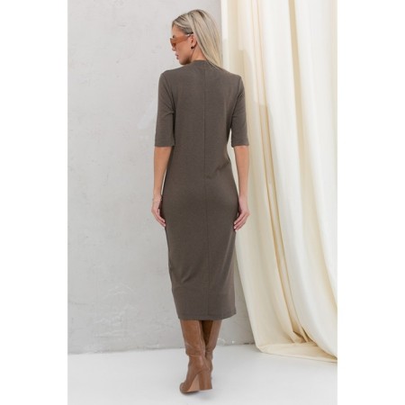 Women's dress, size 54, brown color-1