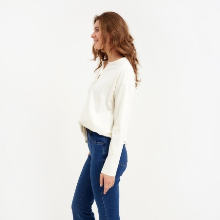 Women's Longsliva Minaku: Basic Line Ecrew color, rr 42-1