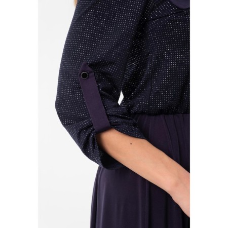 Female dress, size 44, blue color-9