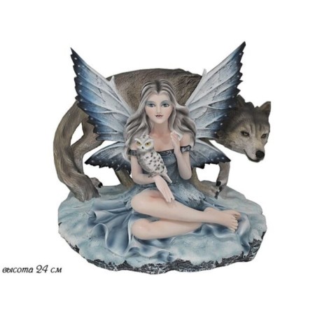 Lenardi figurine "Fairy and Wolf", height 24 cm