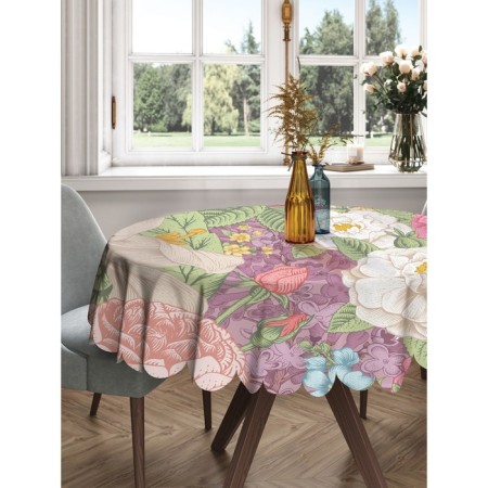 The tablecloth “Flower picture”, round, Saten, d = 150 cm