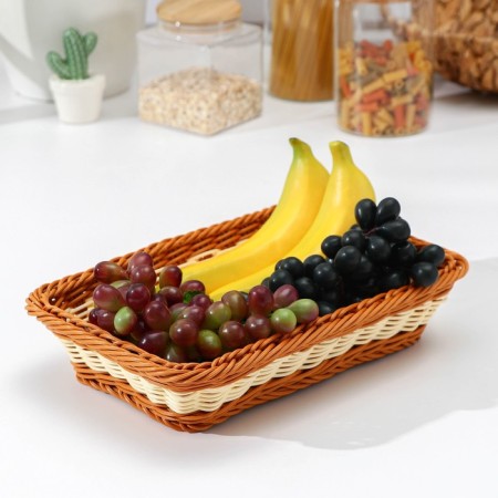 Basket for fruits and bread of the milk chocolate, 30 × 19.5 × 6 cm