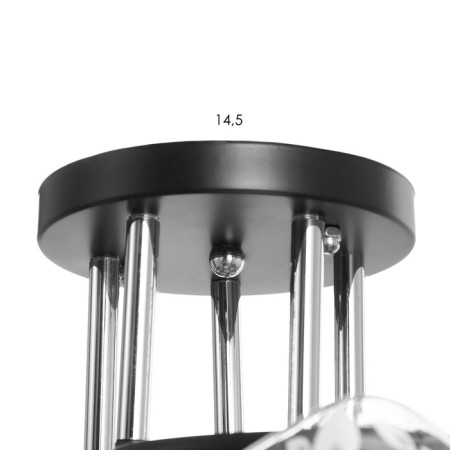 ARISA chandelier 5he27 40W Black 58x58x27 cm Bayerlux-4