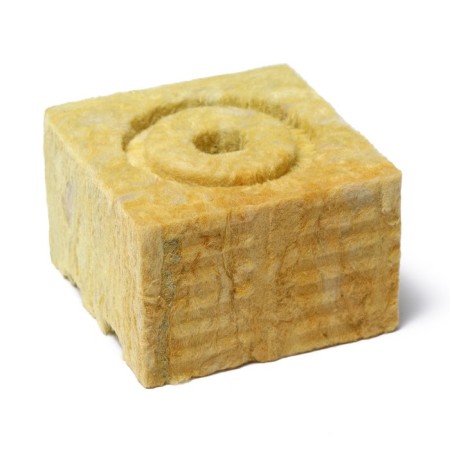 Ecover substrate mineral wool cube for plant seedlings, hole 20 × 15 mm, 10 × 10 × 6.5 cm-1