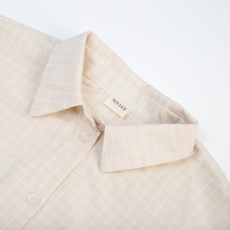 Women's shirt Minaku: Home Collection Beige color, river 52-5
