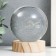 Souvenir glass backlight "Meteorite rain" d = 8 cm stand wood, usb 8x8x9.5 cm