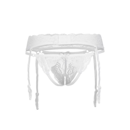 Erotic set Erolata Deborah: a belt for stockings and panties, white (46-48)-8