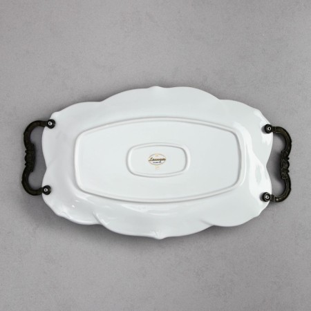 Rose dish, oval, small, porcelain, Iran-3