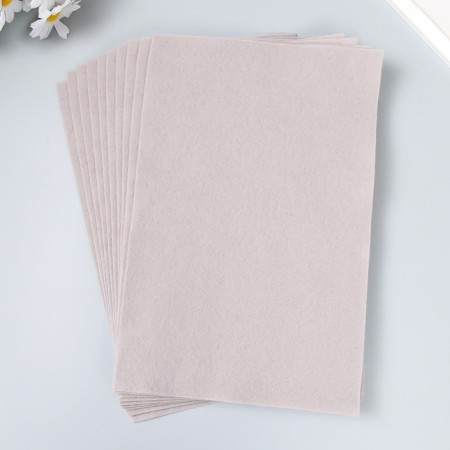 A set of felt 20x30 cm, soft, 1.4 mm, 10 sheets, gray