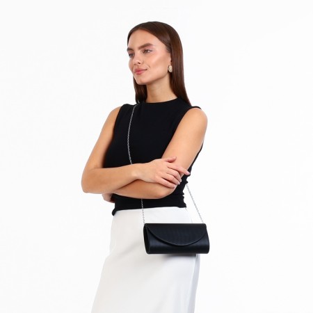 Magneta bag bag, long chain, black color-6