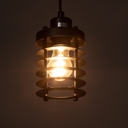 Suspension Bayerlux "Bruno" E27 40W black 10x10x14-124cm-3