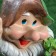 Garden figure "Dwarf with pumpkin" 19x38cm