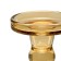 Glass candlestick, 85 × 85 × 85 mm, beige color
