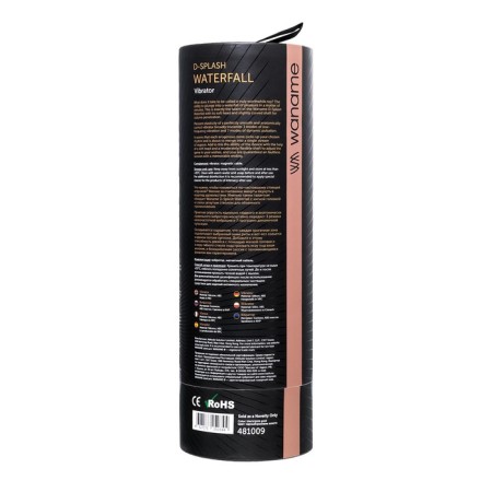 Unrealistic Waname D-Splash Waterfall, silicone, black color, 21.3 cm-11