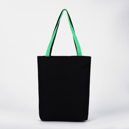 Textile bag on lightning, black/green color-1