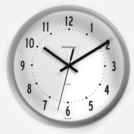Wall clock, series: classic, smooth move, d-24.5 cm, thickness 5.5 cm, gray