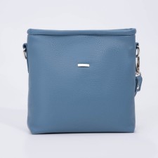 Bag Cross-Bodi with a zipper, blue color