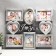 Photo frame plastic in 8 photos 12x12, 10x15 cm "I love you" silver 43x43 cm