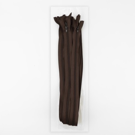Lightning "Spiral", No. 5, detachable, automatic lock, 80 cm, brown color-2
