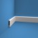 Skirting shock -resistant white 80x16x2000mm
