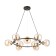 Suspended chandelier Citilux "Planet" CL105195, 80x80x30 cm, 9x40W, E14, brown color