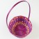 Wicker basket, 20.3 x 20.3 x 9.5/33 cm, purple, bamboo
