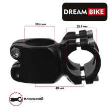 Вынос руля Dream Bike TF-27, 1-1/8"х25.4 мм, длина 40 мм, алюминий, цвет чёрный