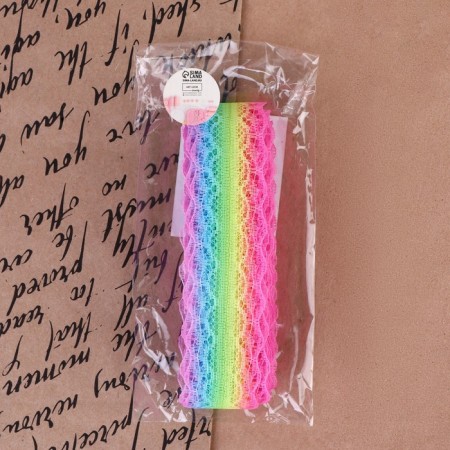 Capricon lace "Tender Rainbow", 28 mm × 10 ± 1 m, color multi -colored No. 2-3
