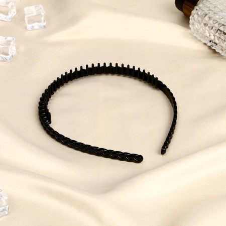 Hair cap "night" a comb a pigtail, 1.8 cm, black-1