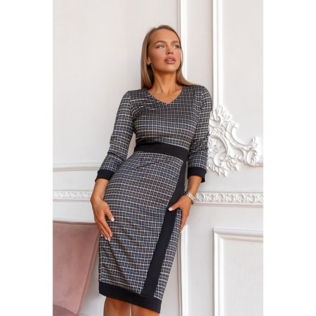 Women's dress, size 42, black color, white 5574-5