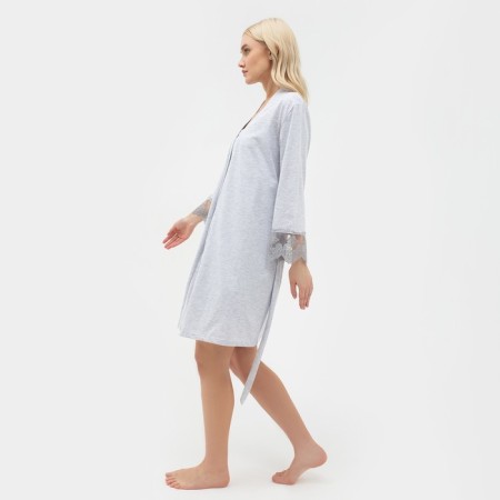 Female set (robe, shirt) KAFTAN, p. 44-46, gray-2