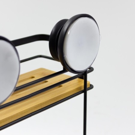 Wall shelf 2-tier Joy Home, with suction cups, bamboo-2