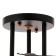 Economic Service Chandelier 00101/3 3x60W E27, black/amber, 50x50x28 cm