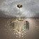 Suspended chandelier Citilux "Inga" CL335163, 48x48x120 cm, 6x60W, E14, brown color