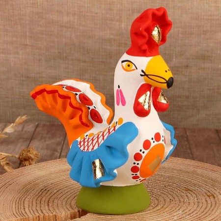 Dymkovo toy "Rooster", 11 cm, mix-1