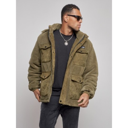 Plush jacket men's, size 52, khaki color-6