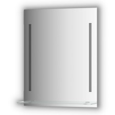A mirror with a shelf 60 cm, with 2 built-in LED lights 11 W, 60x75 cm, EvoForm