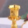 A set of 2 candlesticks, 7 x 7 x 19 cm