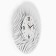 Wall clock, interior "zebra", silent, d-34 cm, white