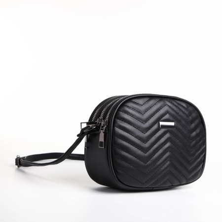 Bag Women's Cross-Bodi with a zipper, black color-1