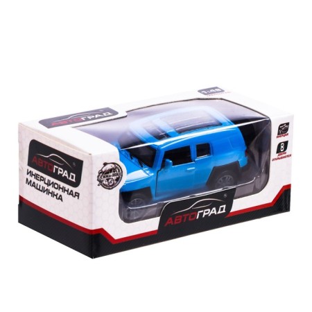 Metal car "Cruiser", 1:48, inertia, doors open, blue color-4