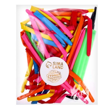 A ball for twisting 160, set 24 pcs. + pump, mix color-1