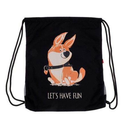 A bag for shoes 450 x 350 mm, Bruno visconti (high -strength polyester, density 420d), with a reflective strip, "Funny Corgi"-1