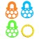 A set of rattles "Bright mood", with elastic elements, 8 pcs, crumb me