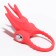 The erection ring of the oka-hoods, with vibration and clitoral stimulation, silicone, d = 3 cm, red 76189