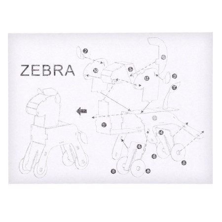 Set for creativity Sector 3d figures "Zebra"-5
